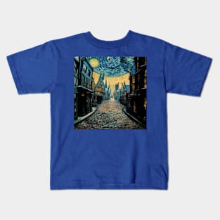 Starry Night in Diagon Alley Kids T-Shirt